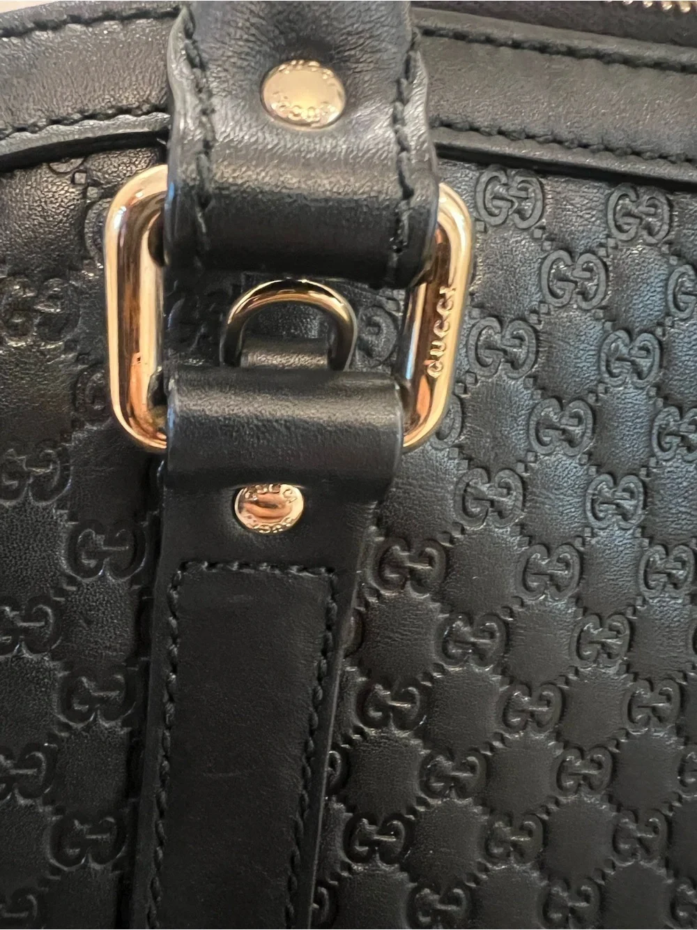 Black Gucci Dome Microguccissima Satchel Medium With Detachable Cross Body Strap